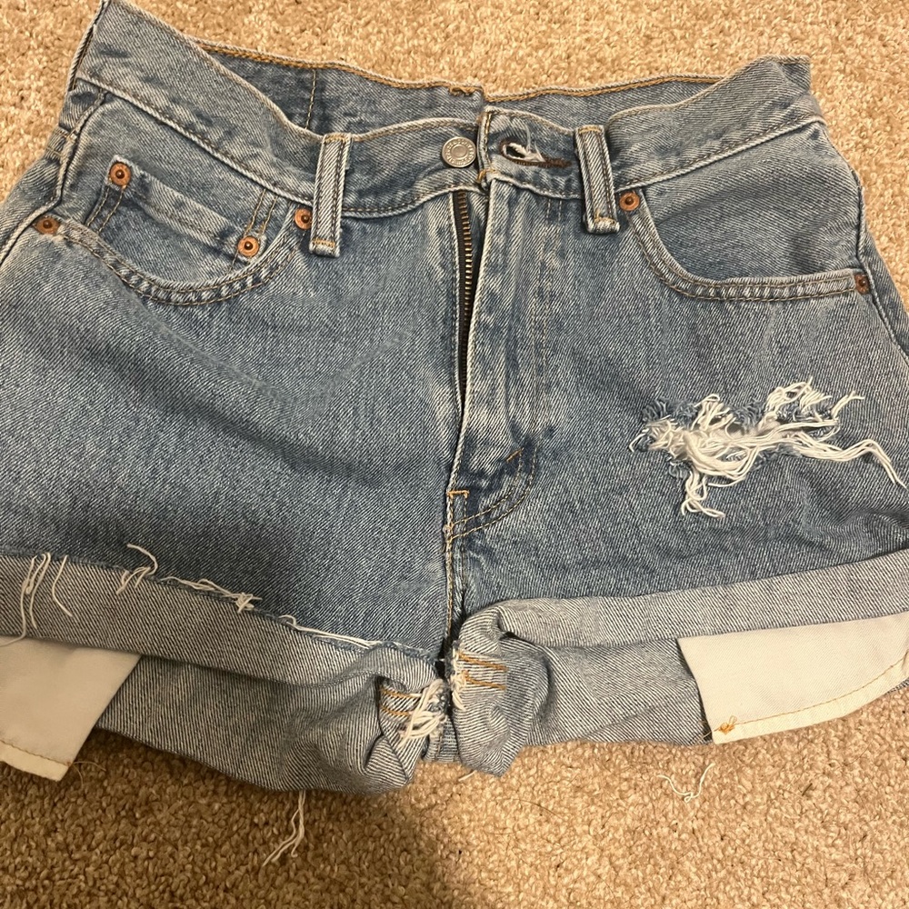 Levis high waisted jean shorts. Barely used! Shipping included
